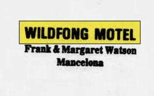 Wildfong Motel (Watsons Motel) - Feb 1975 Ad (newer photo)
